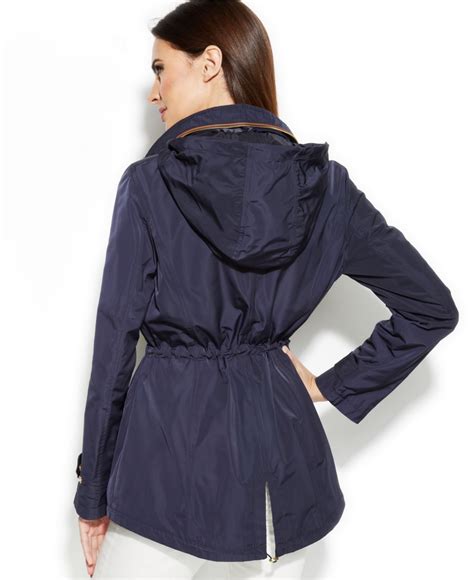 michael kors large hood coat|Michael Kors anorak jacket women.